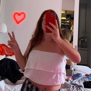 Strapless billabong tube top